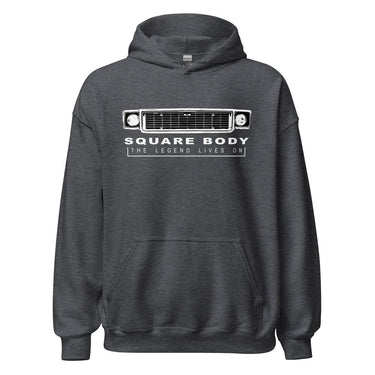 70s Square Body The Legend Lives On Hoodie in grey